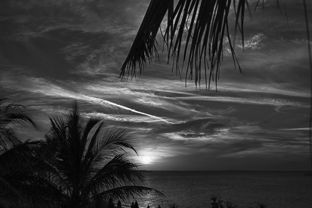 Sunset in b/w